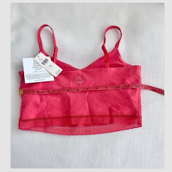 Beyond Yoga Spacedye Lace Trim Athletic Tank Top, XS, Coral, Allure, NWT - Picture 7 of 7